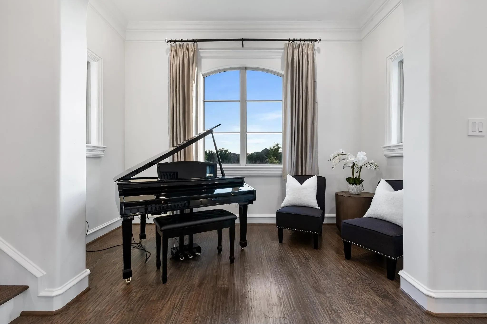 Interior of a custom home along the main run, with the finishes in at Craig Ranch, McKinney