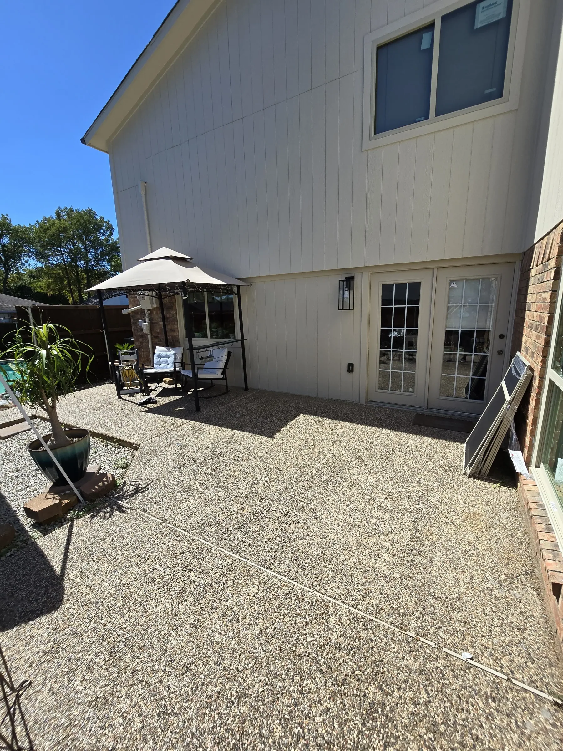 Interior of a custom home toward the adjoining room on an exterior remodel