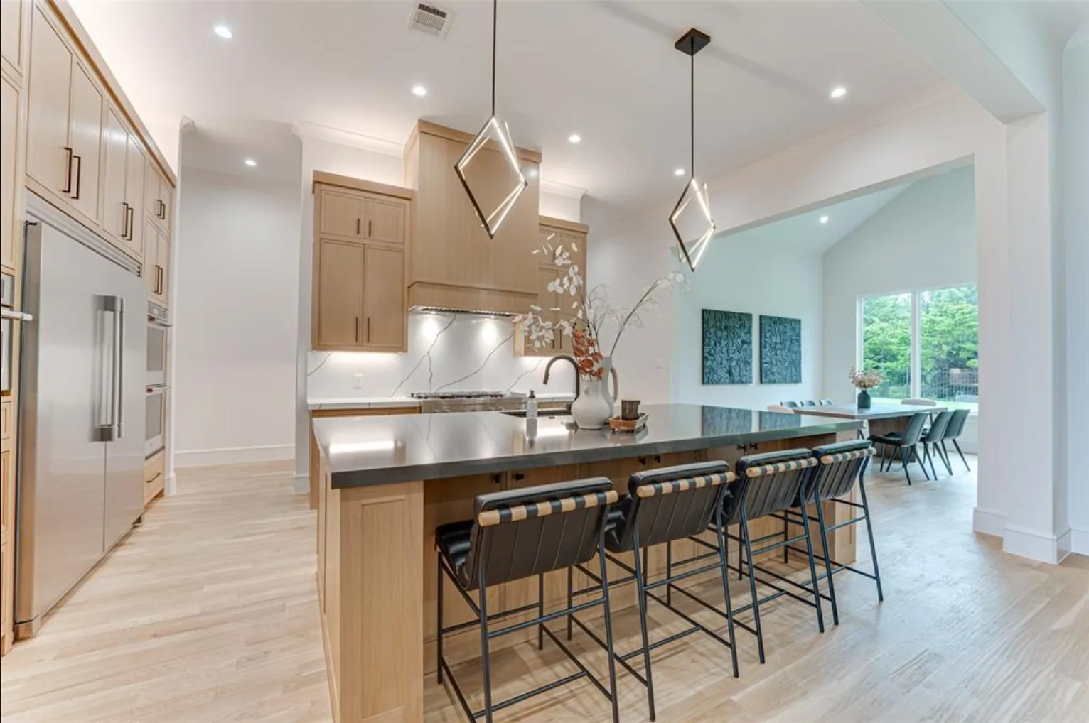 Interior of a custom home from the doorway at Fairways of Heath Crossing
