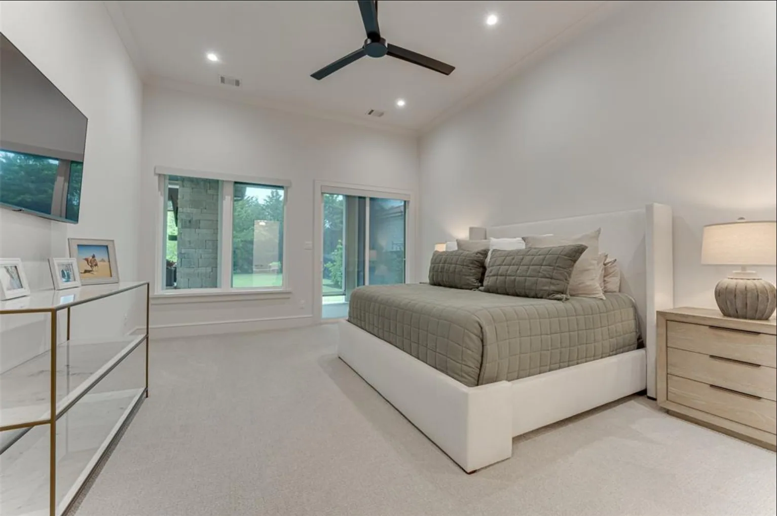 Interior of a custom home from the far corner, in daylight at Fairways of Heath Crossing