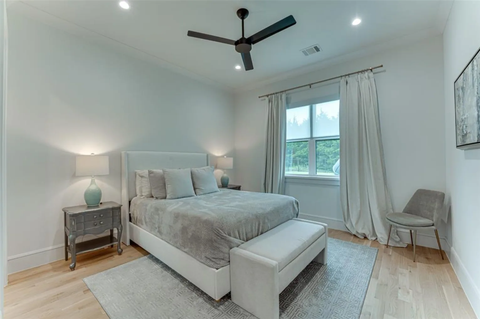 Interior of a custom home toward the ceiling detail, mid-build at Fairways of Heath Crossing
