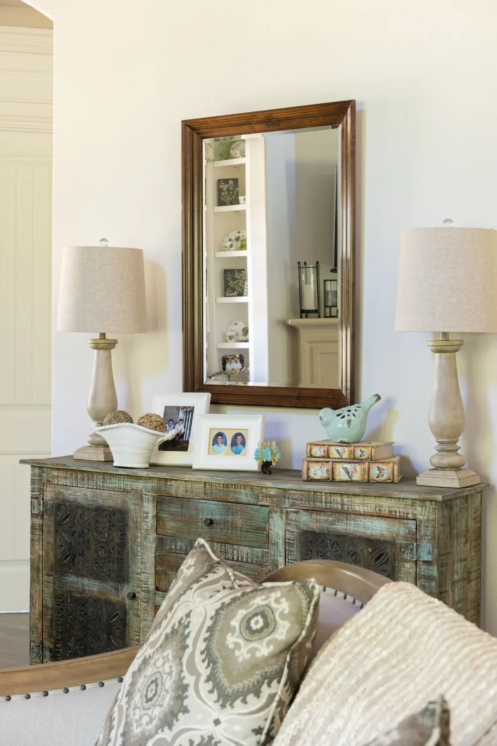 Interior of a custom home toward the adjoining room at the Good Shepherds Cottage