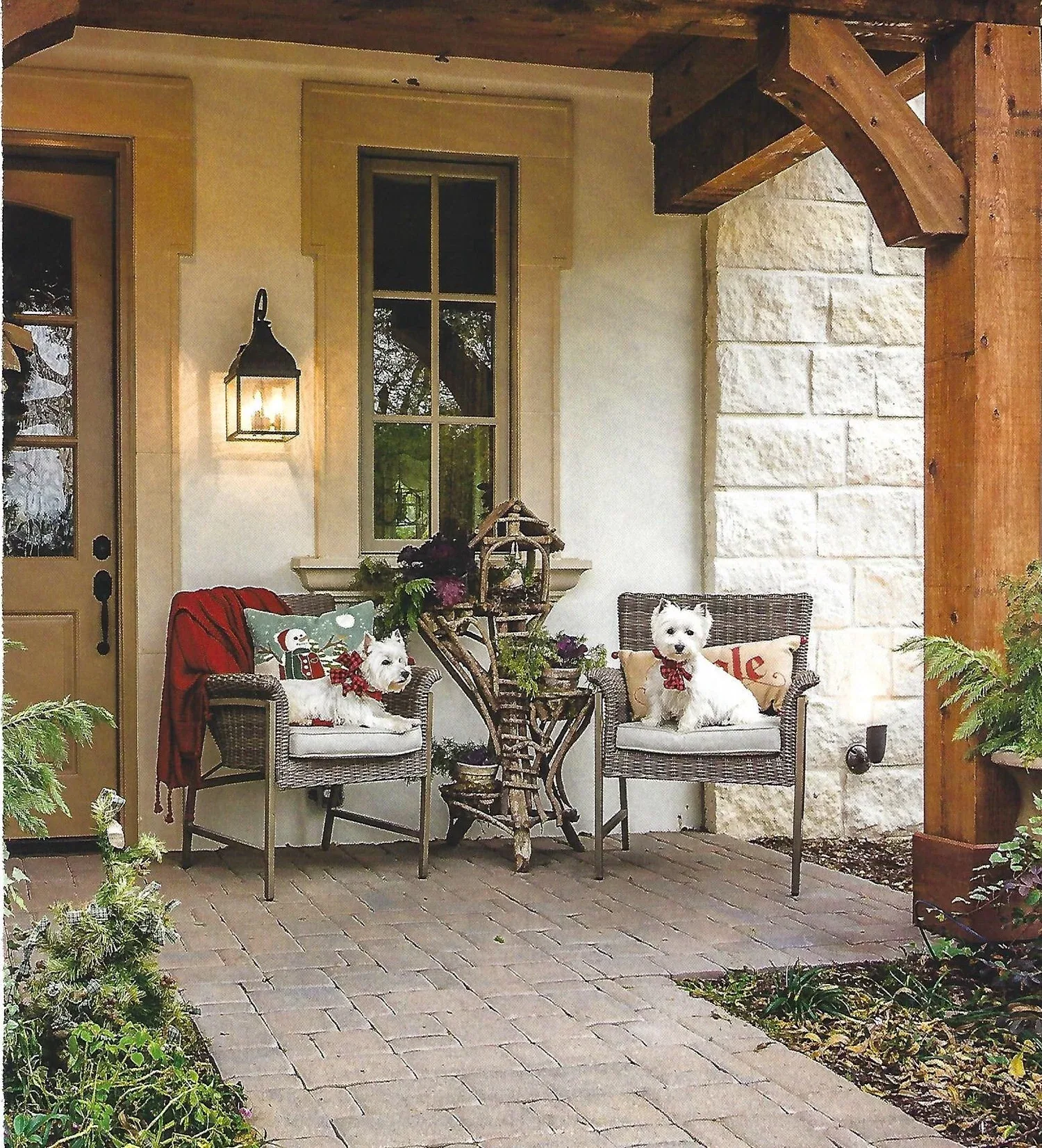 Interior of a custom home toward the adjoining room, in daylight at the Good Shepherds Cottage