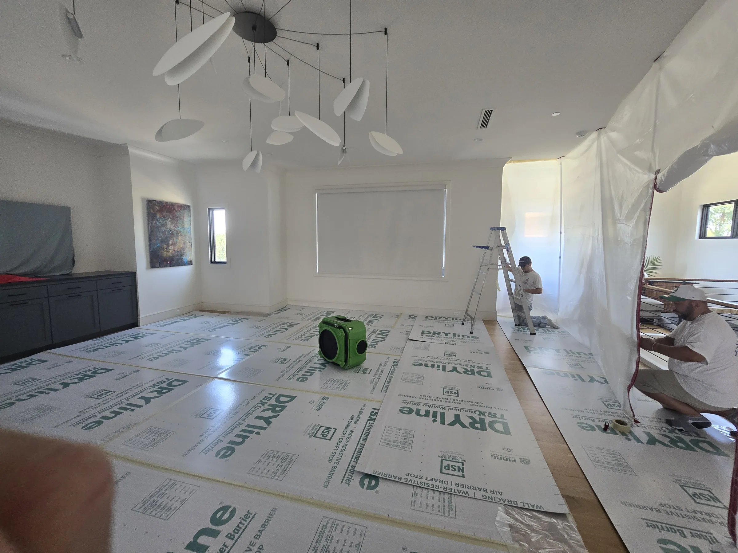 Interior of a custom home from the doorway on private acreage in Heath