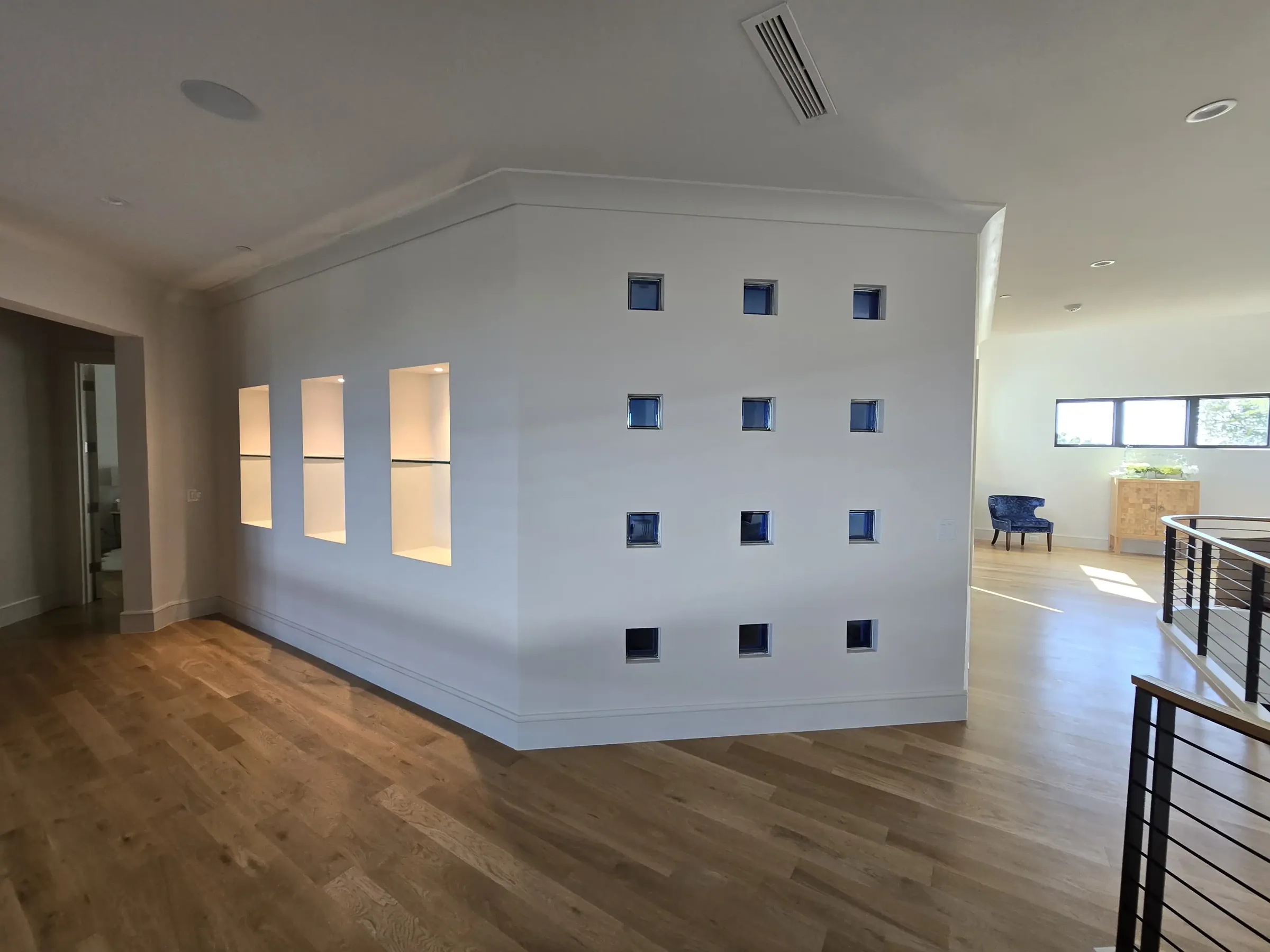 Interior of a custom home along the main run, after completion on private acreage in Heath