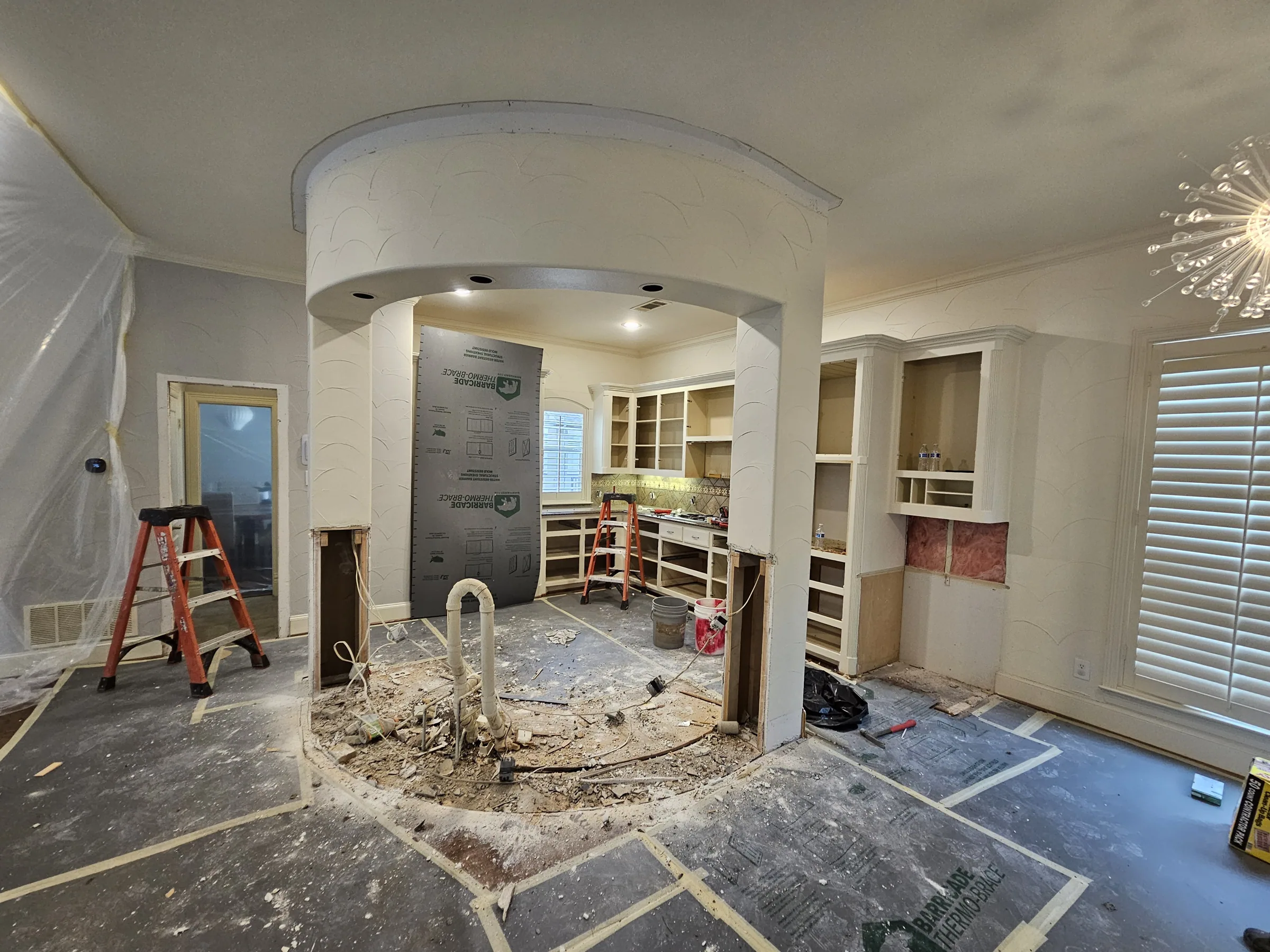Interior of a custom home from the doorway on an interior remodel