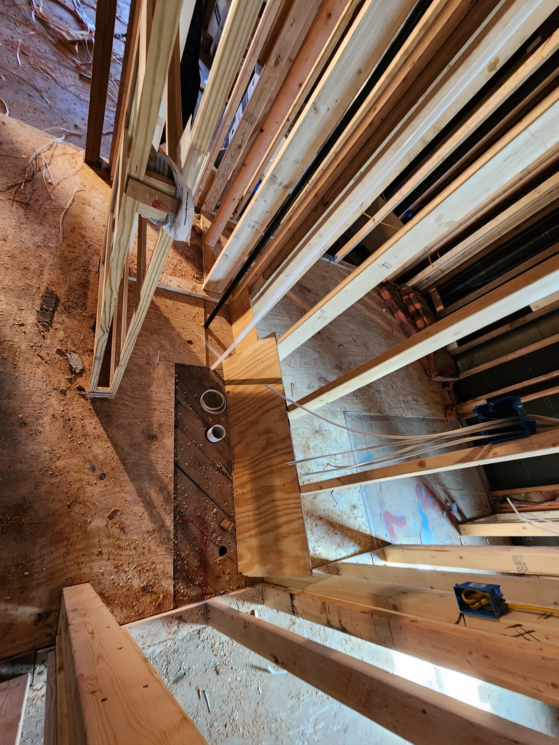 Interior of a custom home toward the ceiling detail on the Mesquite remodel