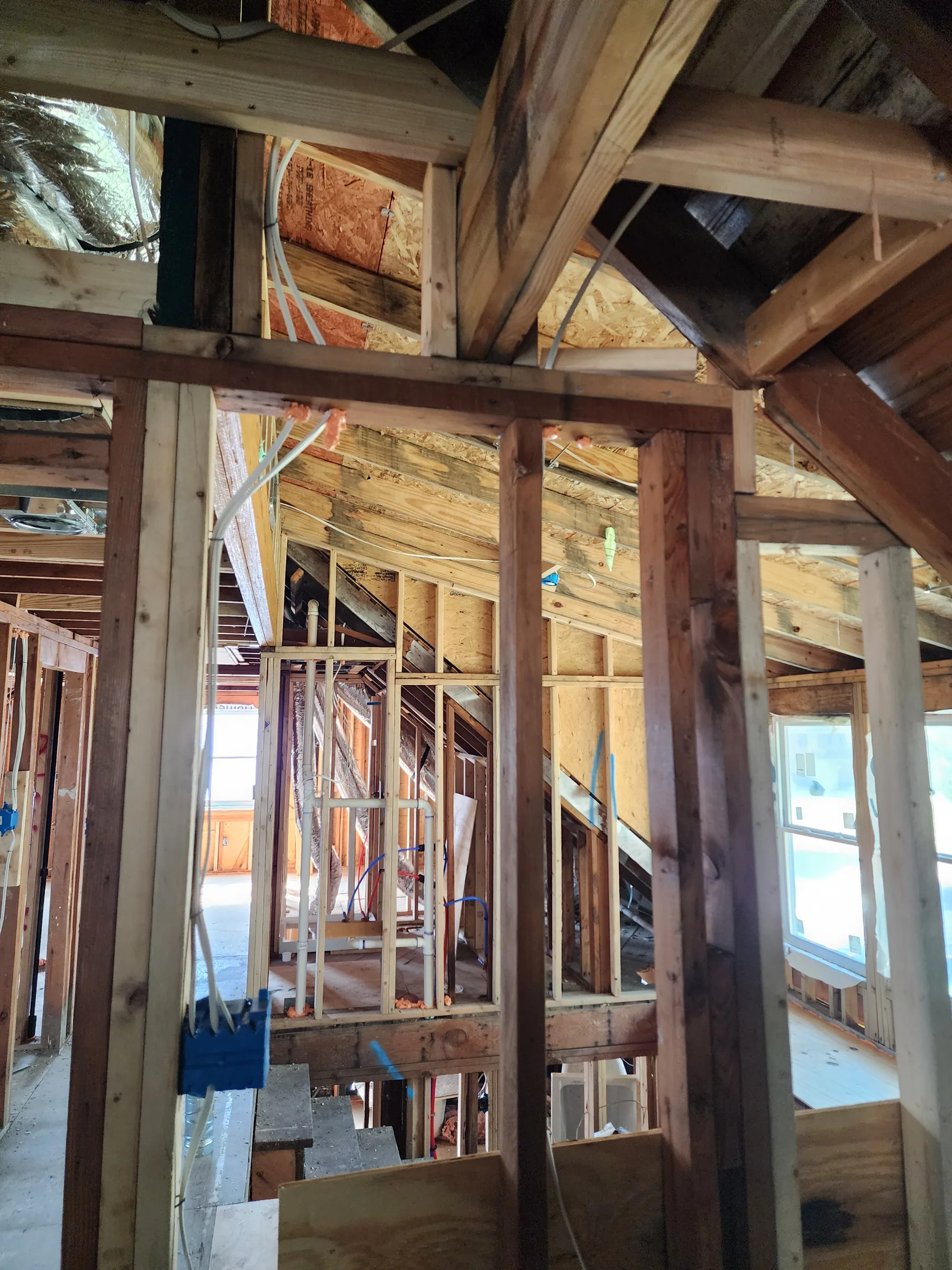 Interior of a custom home from the doorway, in daylight on the Mesquite remodel