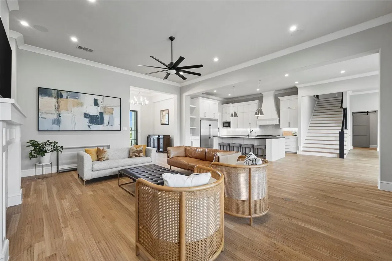 Custom kitchen toward the island at The Providence, Heath