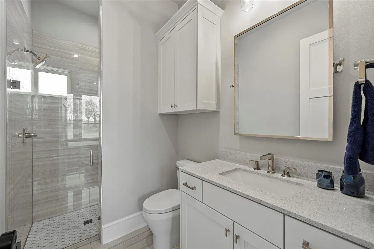Custom bathroom at the vanity at The Providence, Heath