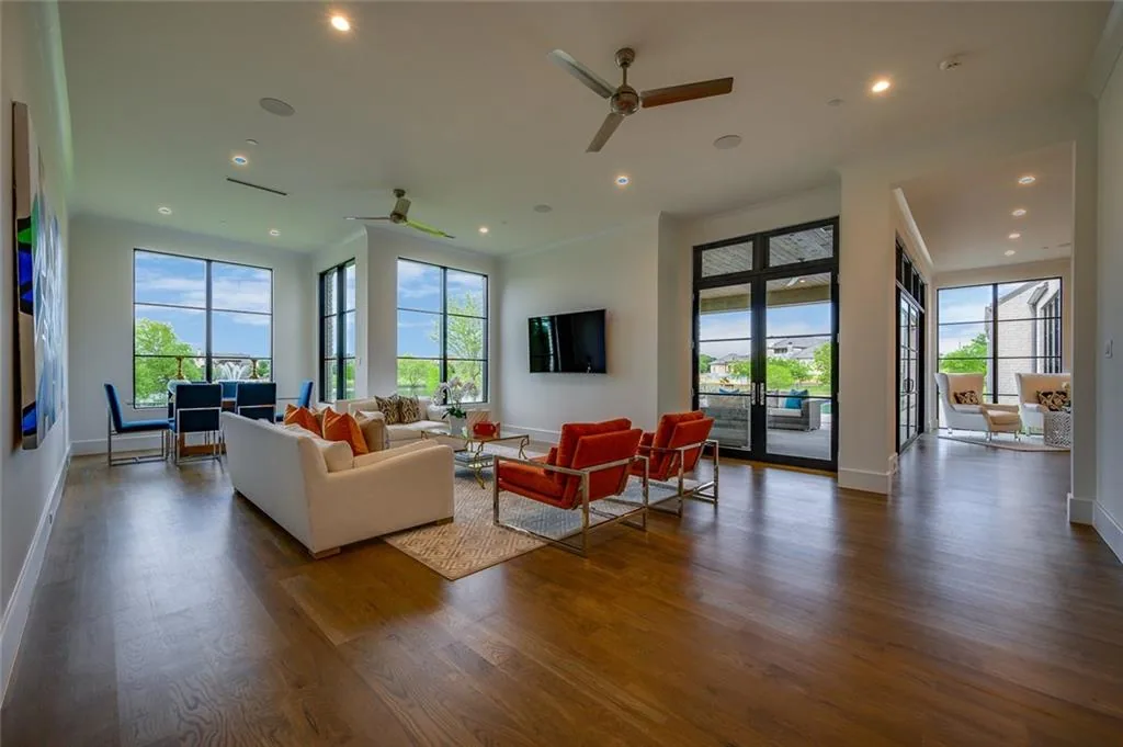 Interior of a custom home along the main run, with the finishes in in Ridge Lakes of Heath