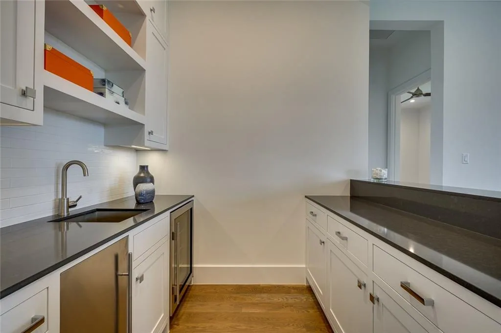 Interior of a custom home from the far corner, with the finishes in in Ridge Lakes of Heath