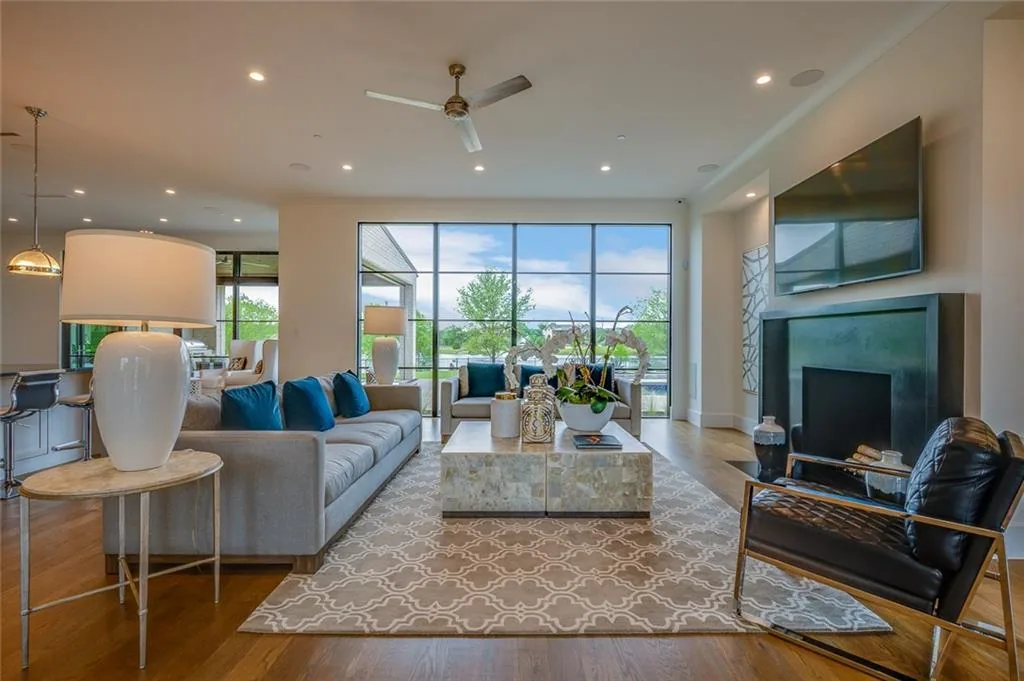 Interior of a custom home from the doorway, after completion in Ridge Lakes of Heath