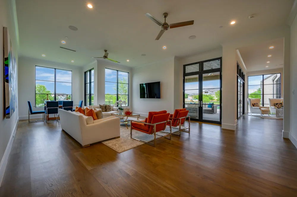 Interior of a custom home along the main run, after completion in Ridge Lakes of Heath