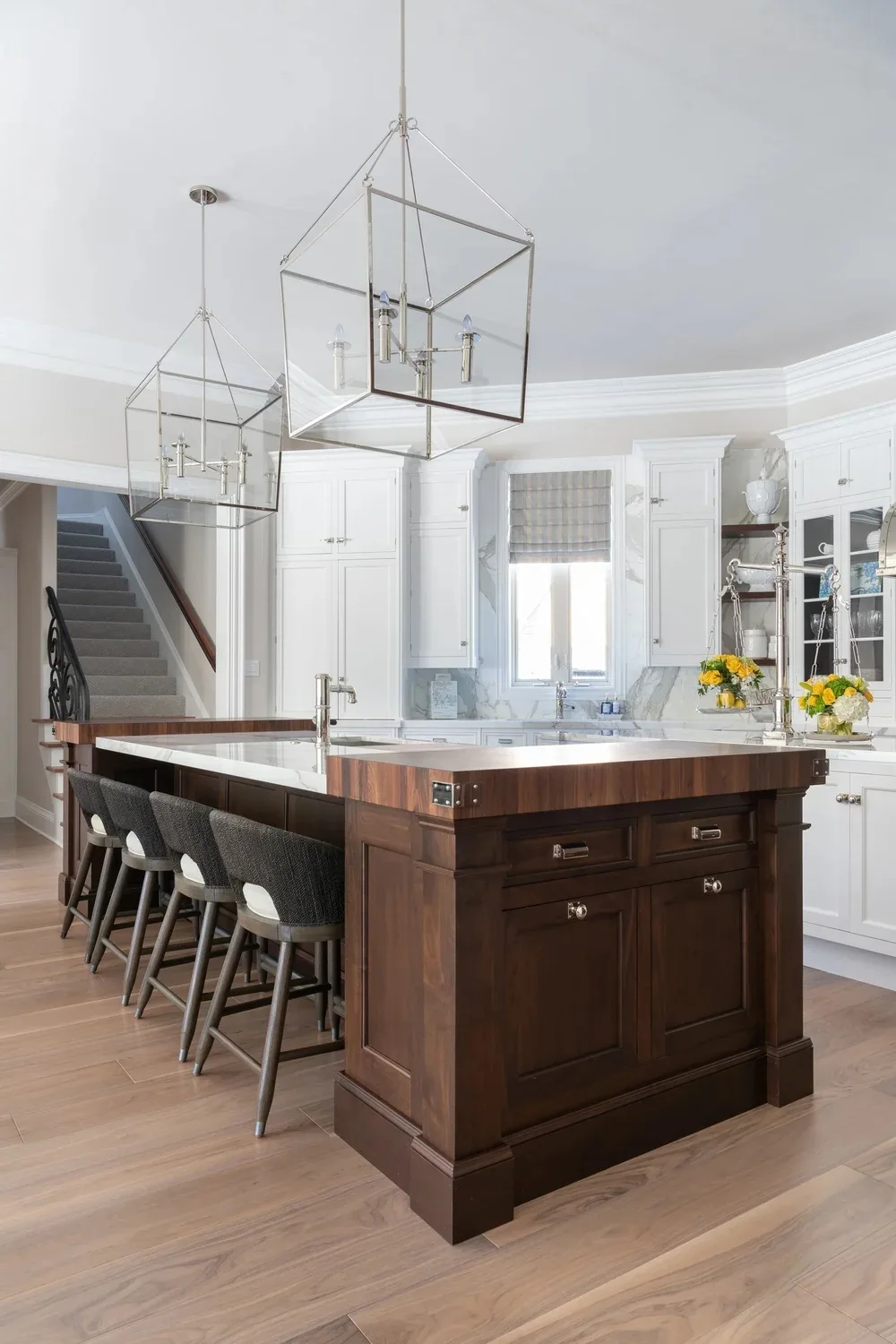 Interior of a custom home from the doorway at Shepherd’s Glen