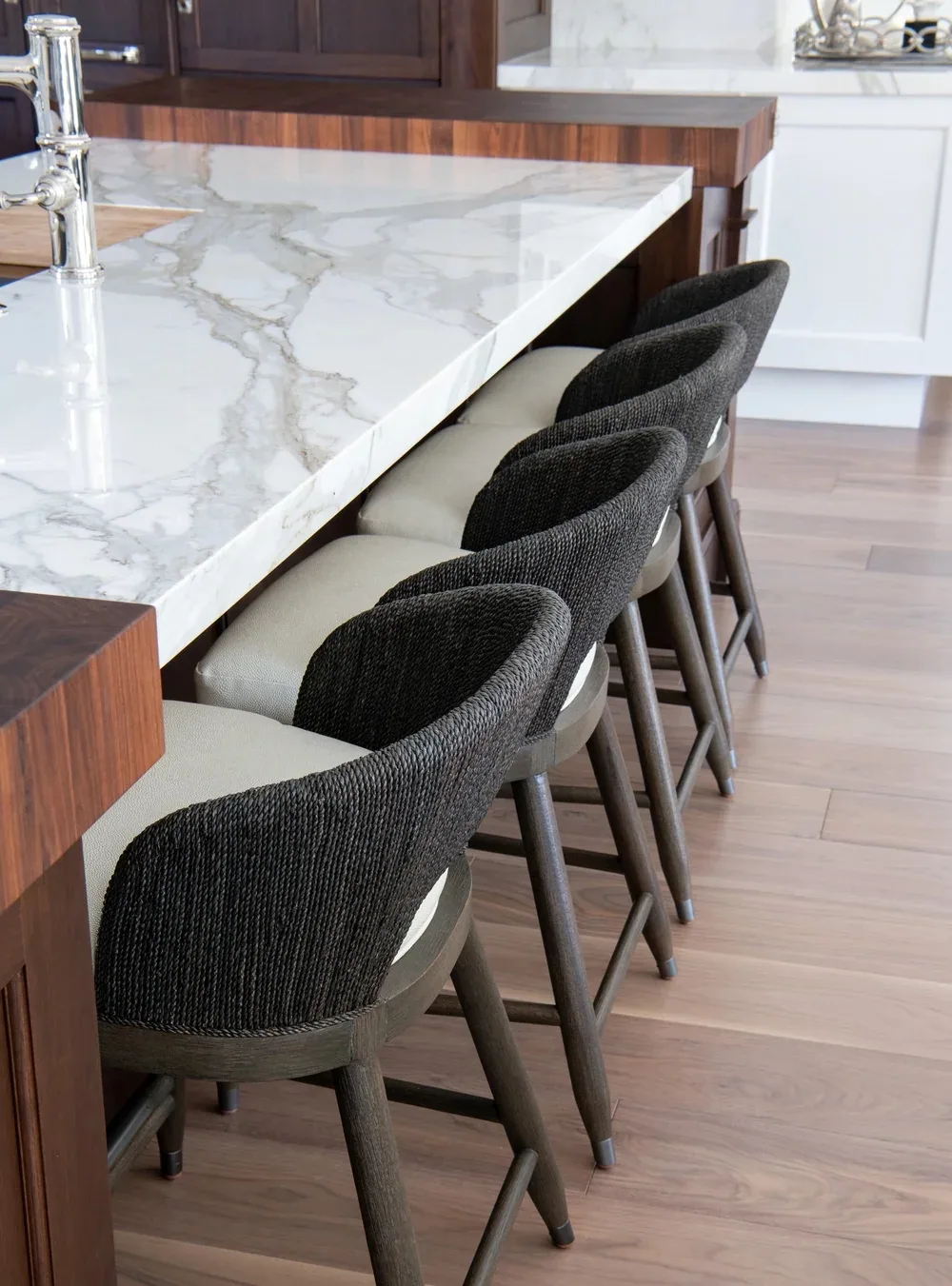 Interior of a custom home from the far corner at Shepherd’s Glen