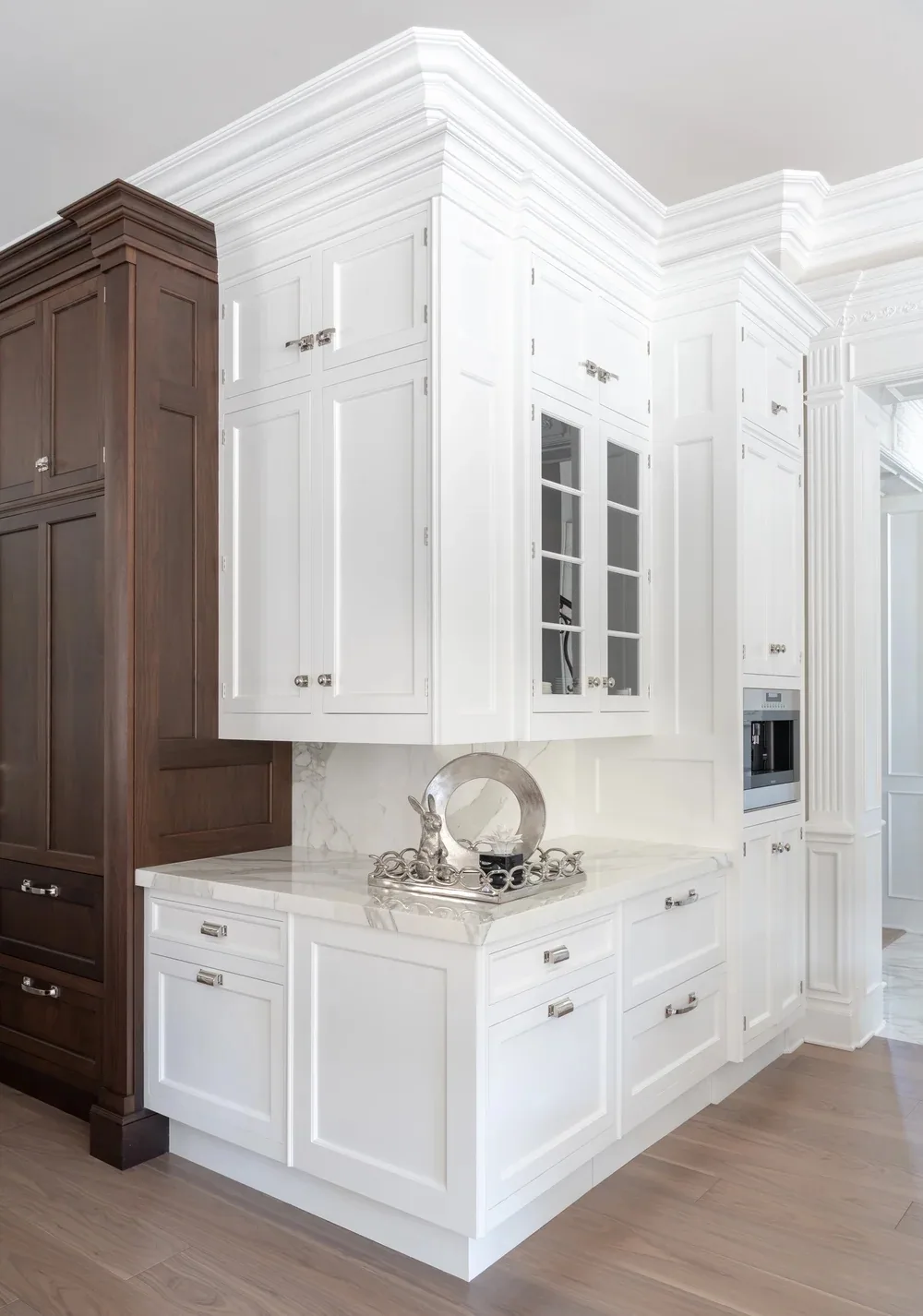 Interior of a custom home toward the adjoining room at Shepherd’s Glen