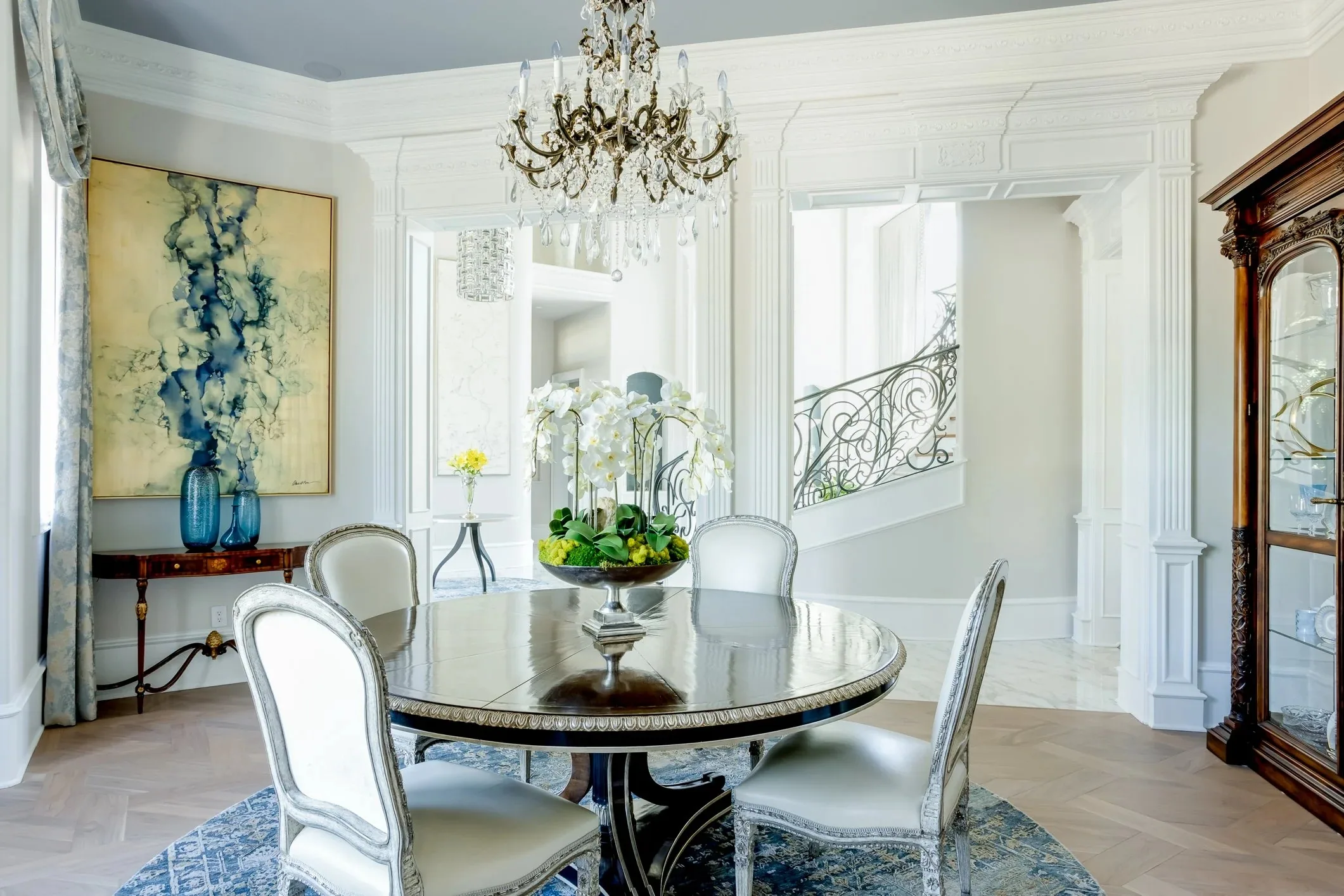 Interior of a custom home from the doorway, from a second position at Shepherd’s Glen