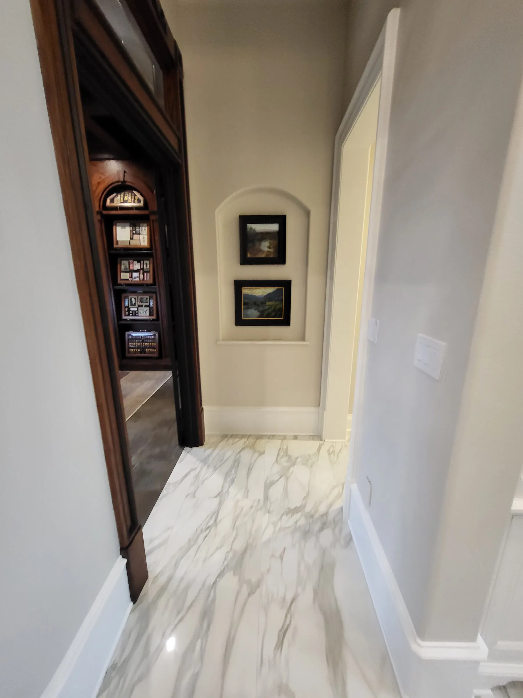 Interior of a custom home along the main run, after completion on the Shepherd’s Glen remodel