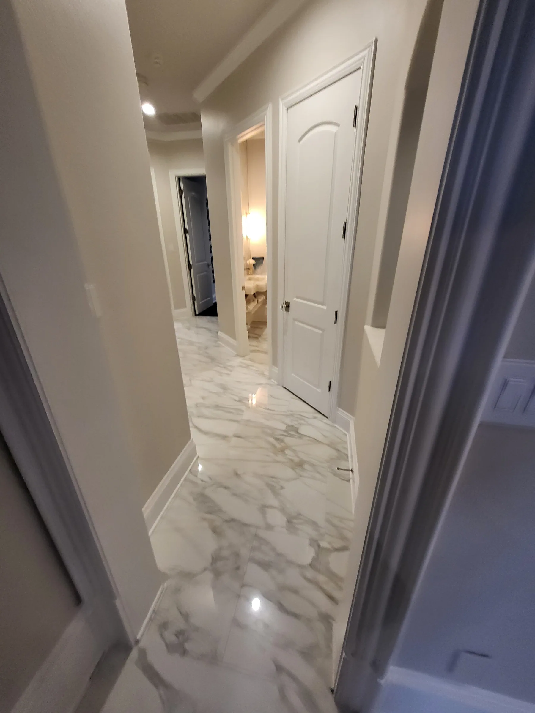 Interior of a custom home from the far corner, after completion on the Shepherd’s Glen remodel